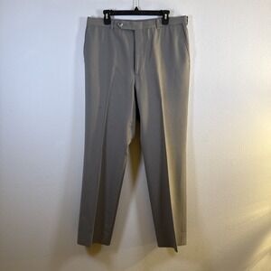 Vintage Higgins Slacks Mens Sz 36x 31 Houndstooth 70s Pants‎ Beige
